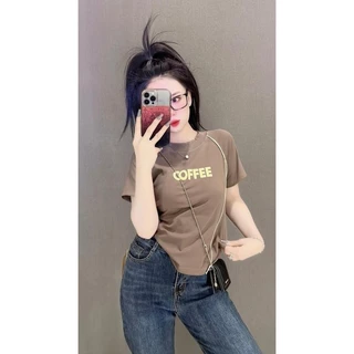 เสื้อยืดผู้หญิง ฤดูร้อน มาใหม่ เทรนด์แฟชั่นข้างถนน แขนสั้น คอกลม ระบายอากาศ พิมพ์ลาย เสื้อผ้า