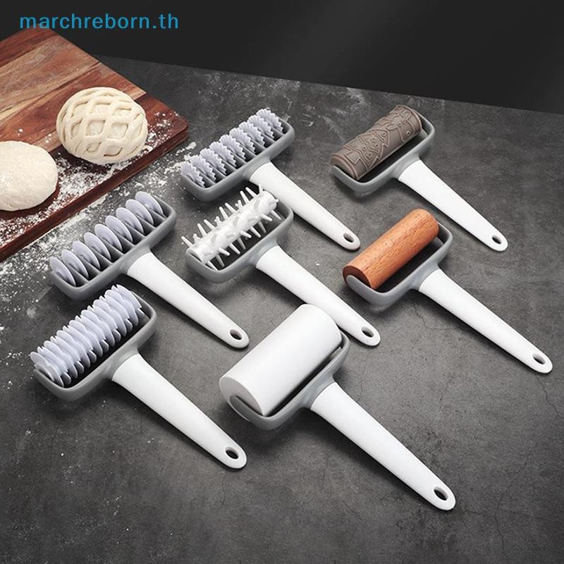 # Marchreborn.th # Turning Smooth Baking Tool Cookie Cake Net Dough Roller Cutter Pizza Dough Roller