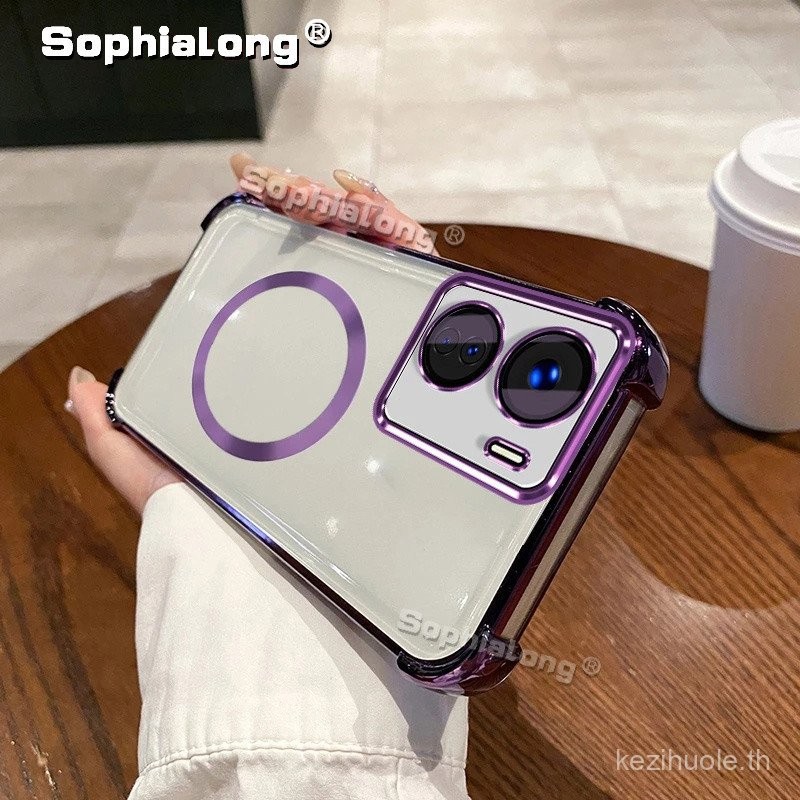 เคสสําหรับ OPPO A77S A57S A57 A77 A56S A57E CPH2387 นุ่มชุบโลหะแม่เหล็กปกหลัง GM5D