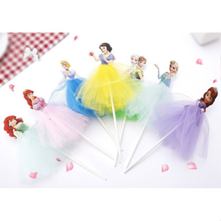 ป้ายปักเค้กเจ้าหญิง ลายเจ้าหญิง ป้ายแต่งเค้ก