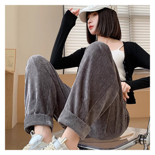 กางเกงคนท้องขายาว ทรงหลวม เอวสูง สวมใส่สบาย