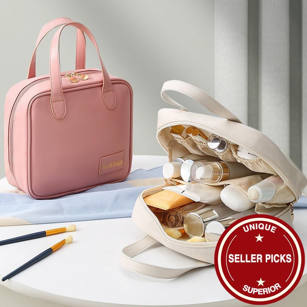 แบบพกพากระเป๋าเก็บเครื่องสําอางแฟชั่น Pu กระเป๋าถือ Skin Bag Care Toiletry Bag Storage High-value N6