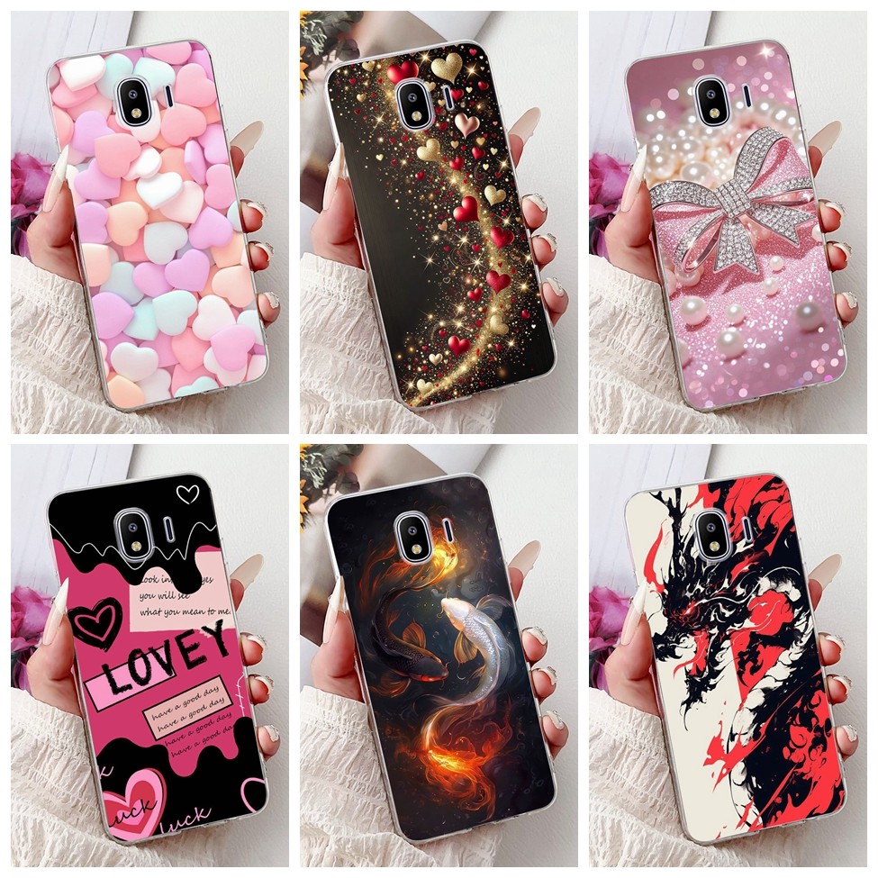 Clear สําหรับ Samsung J4 2018 J400G J400F J400M สําหรับ Samsung Galaxy J4 2018 กรณีผีเสื้อหรูหรารักแ