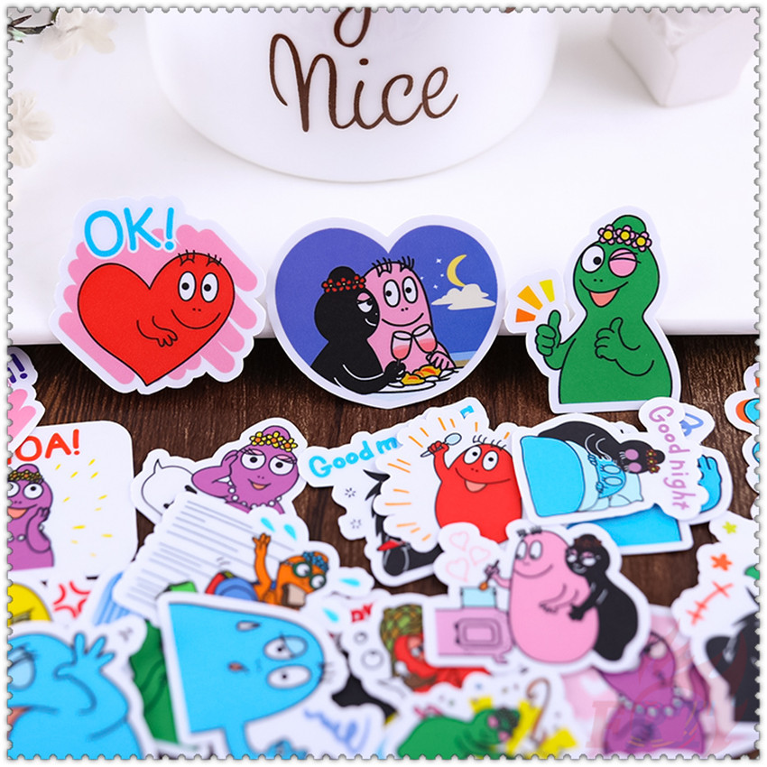 120ชิ้น/เซ็ต ★★★ Les Barbapapa Mini Diary สติ๊กเกอร์คู่มือ ★★★ DIY แฟชั่นสมุดภาพอัลบั้มตกแต่งสติ๊กเกอร์สติ๊กเกอร์ (ขนาด:2~3ซม.)
