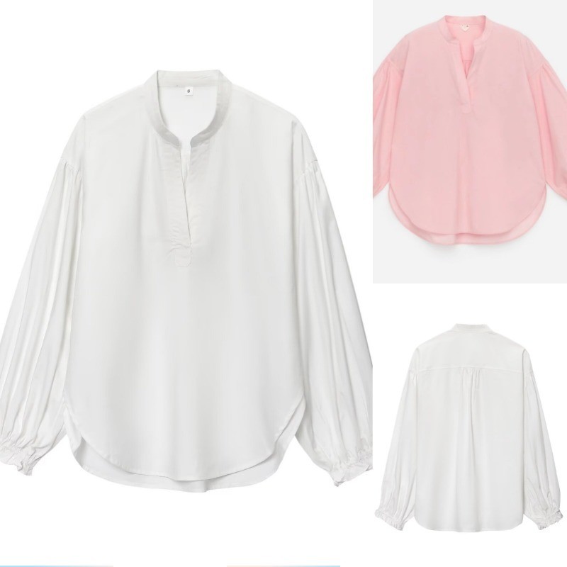 เสื้อฤดูใบไม้ร่วงสไตล์แฟชั่นใหม่จากฝรั่งเศส ดีไซน์สบาย พัฟแขน