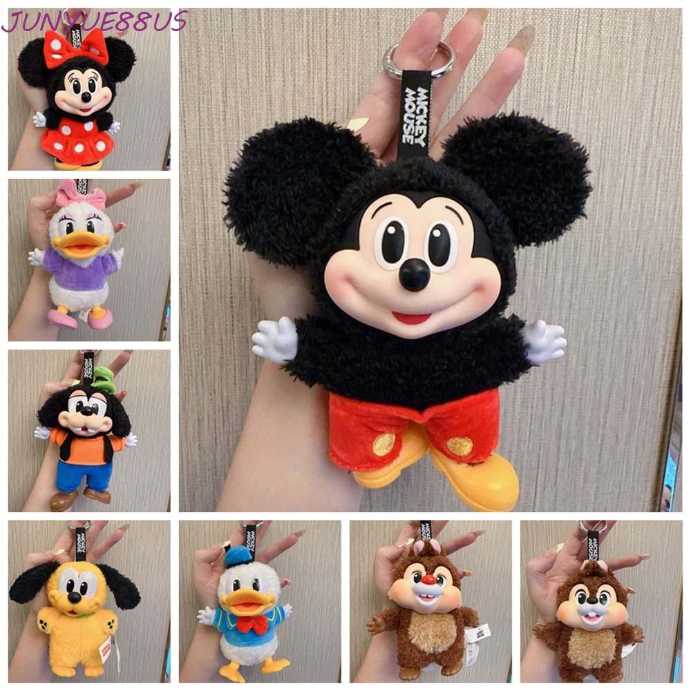 JUNYUE88US ตัวเลขตุ๊กตาครอบครัว Mickey, Minnie พลูโต Daisy Goofy Chip Dale Mickey Minnie พวงกุญแจตุ๊