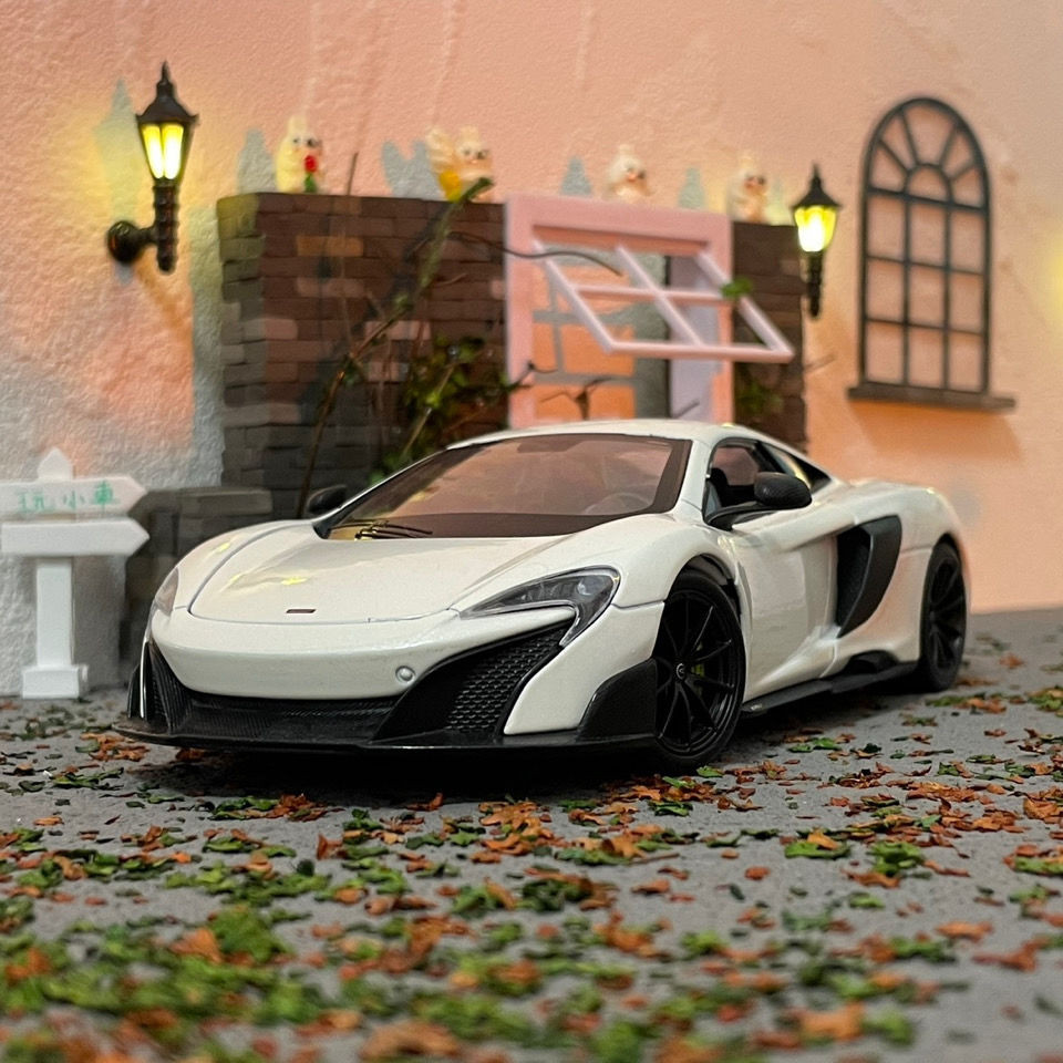 Willie โรงงานเดิม 1: 24 MCLAREN MCLAREN 675LT รถสปอร์ตจําลองรถโลหะผสมรุ่นเครื่องประดับ