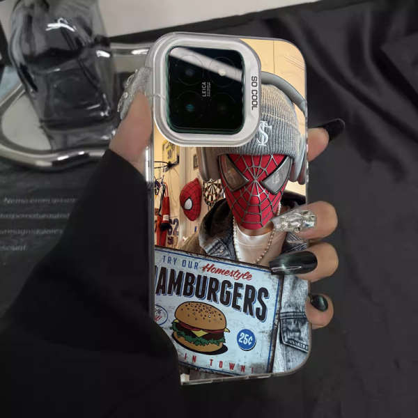 เคสvivo y19s เคส vivo y17s เคส vivo y19s Spiderman Burger เหมาะสําหรับ iqooneo10 เคสโทรศัพท์สไตล์ใหม