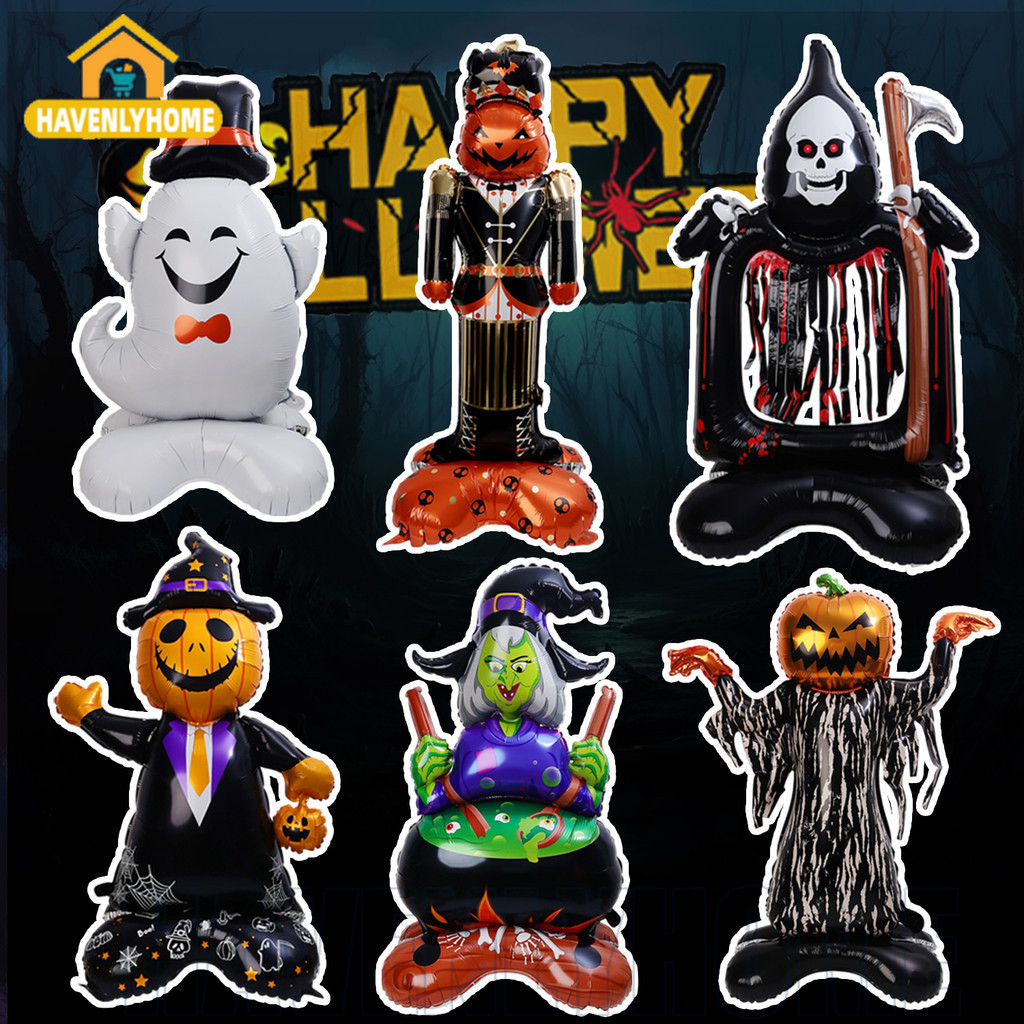 [H&L]ชุด Essentialปาร์ตี้ฮาโลวีน | ลูกโป่งตัวละครสยองขวัญ 6 สไตล์ตกแต่งอลูมิเนียมฟอยล์นํากลับมาใช้ให
