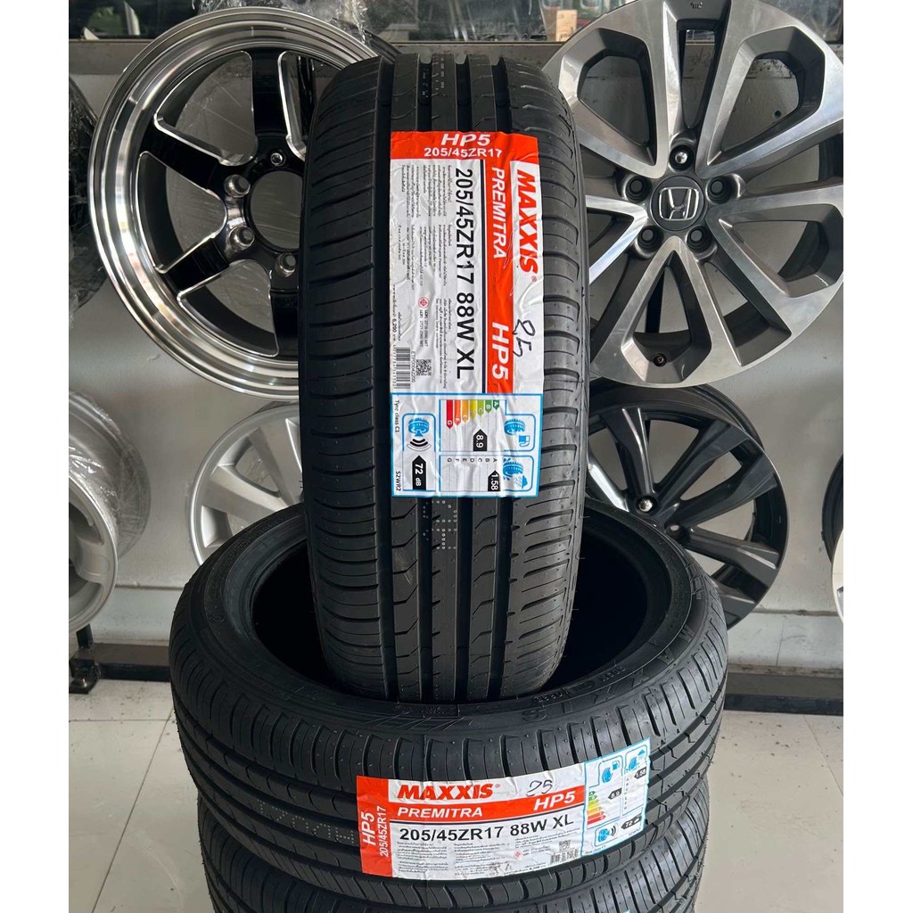 205/45ZR17 88W MAXXIS HP5 ยางใหม่ปี2025🇹🇭โปรลด64%😍ราคา2เส้น😍แถมจุ๊บลมยางแท้👍มีรับประกันนาน5ปี👍✅❤️