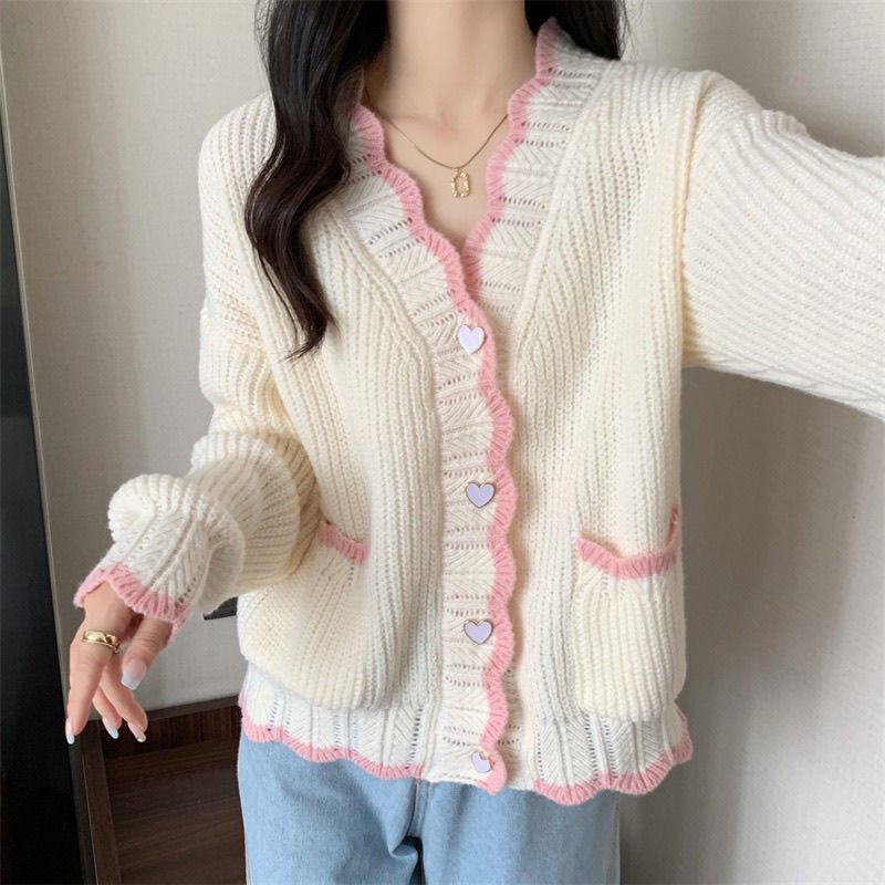 Veewink เสื้อสเวตเตอร์สไตล์หวาน สีชมพูนุ่มนวล แขนยาว ใส่สบาย ฮิตตลอดปี ใส่ได้ทุกโอกาส ราคา ถูกที่สุด ดีลบีเคเค แกลเลอรีภาพที่ 8