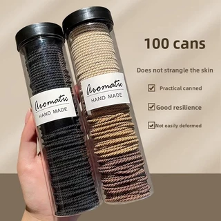 สายรัดผมและคาดศีรษะสีดำ วัสดุหลอดยางยืดหยุ่นสูง ทนทาน และสะดวกในการสวมใส่
