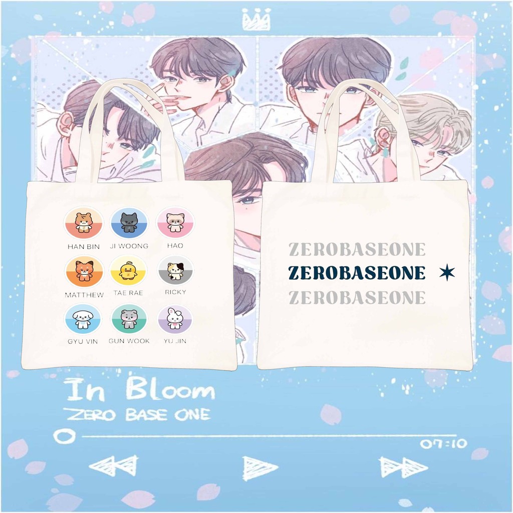 Kpop ZB1 Cartoon Canvas Bag – Fanmade Q Style Merch