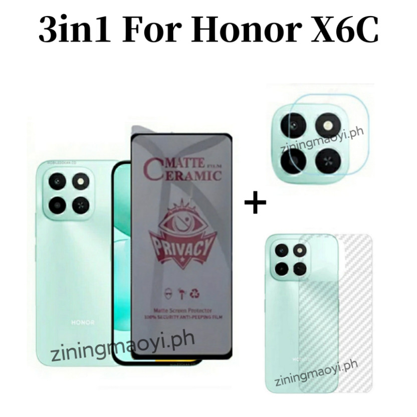 [สต๊อกพร้อม]ฟิล์มความเป็นส่วนตัว 3in1 Honor X6C สําหรับ Honor X7C X8C X6B X7B X8B ฟิล์มความเป็นส่วนต