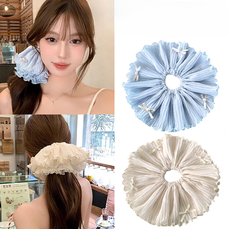 3 สีขนาดใหญ่ผู้หญิง Fairy เชือกผมผม Scrunchies เครื่องประดับผม