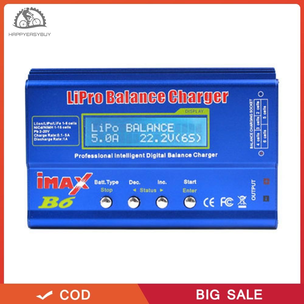 IMAX B6 80W อะแดปเตอร์ชาร์จแบตเตอรี่ Lipo NiMh Battery Balance Digital Charger ชาร์จเร็ว ดิจิตอลสําหรับเครื่องบินบังคับวิทยุ