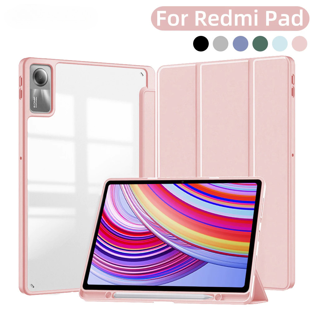 Case for Xiaomi Redmi Pad Pro 12.1 Pad SE 8.7 SE 11 Pad 12.1 Pad 2 Pad 5 6 7 Pro Soft TPU Smart Case