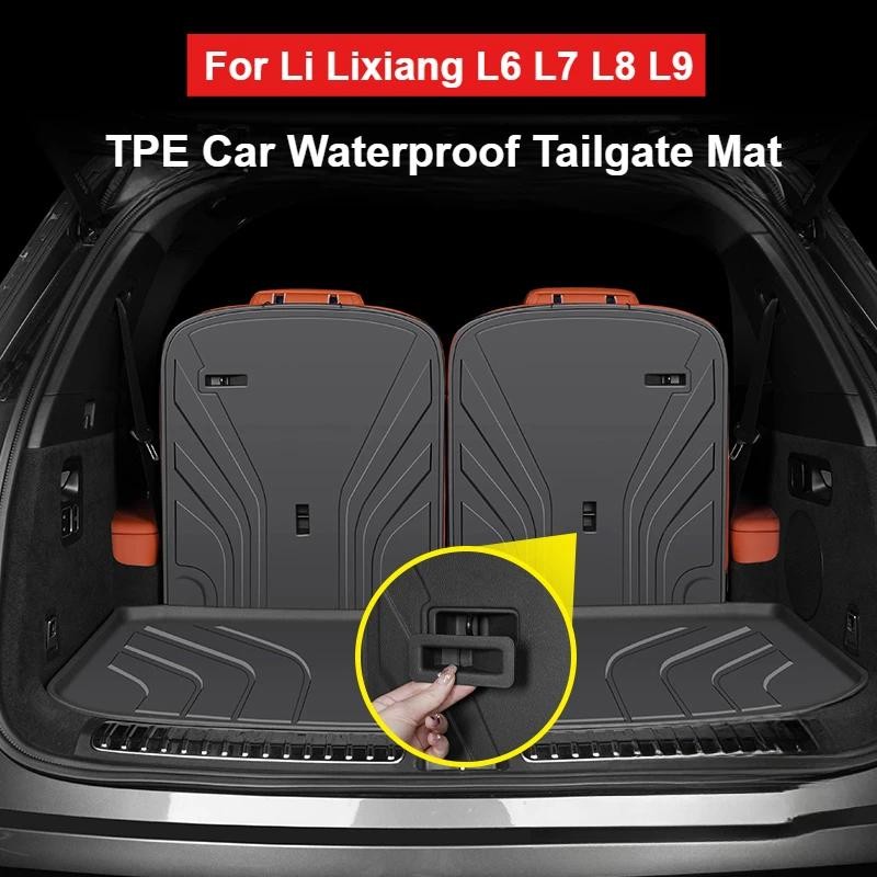 สําหรับ Li Lixiang L6 L7 L8 L9 รถด้านหลัง Trunk Liner Cargo Boot TPE Trunk Mat ถาดชั้นที่นั่งด้านหลั