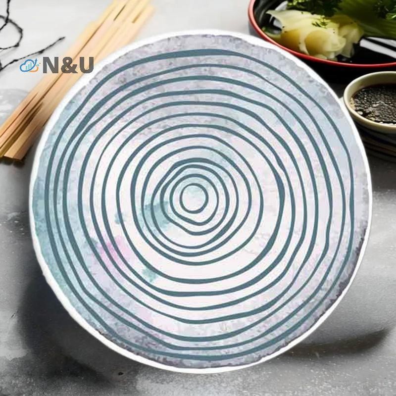 N&U 6 ชิ้น/เซ็ต Coasters ทนความร้อนลื่นเครื่องดื่ม Cafe ตกแต่ง 2D FLat Coasters Anti-scalding แผ่นฉน