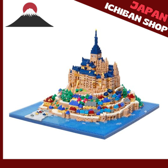 【จากประเทศญี่ปุ่น】 Kawada Nanoblock Mont Saint-Michel Deluxe Edition 20.6x28x28cm 12 years and up In