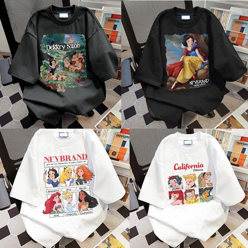 REOY_STUDIO พร้อมส่ง✨พิมพ์ลายแฟชั่น เสื้อยืดแขนสั้นคอกลม ใส่สบายไม่รัดตัว  ระบายอากาศ ใส่สบาย  YG0