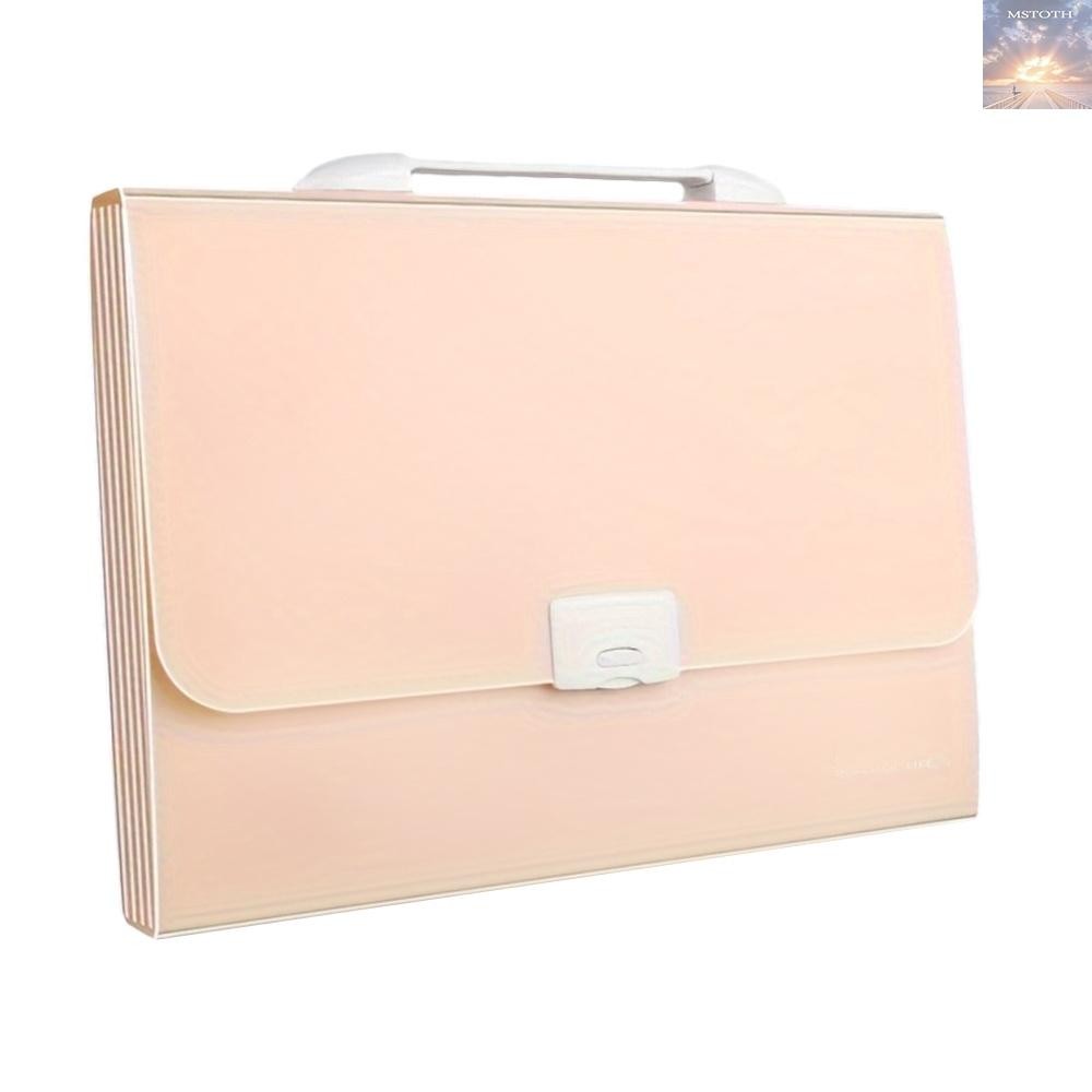 [โปรโมชั่น] Accordian File Folder Organizer 13 Pockets Extended File Case with Handle Waterproof Cov