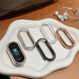 Bling สําหรับ Mi Band 10 9 8 เพชร PC Hard สําหรับสมาร์ท 10/10NFC/ 9 8NC Hollow Out ฝาครอบป้องกันปลอก