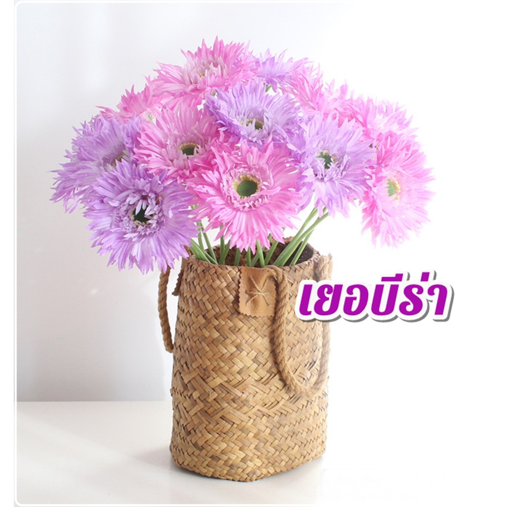 ดอกเยอบีร่าปลอม รุ่นพรีเมี่ยม ดอกใหญ่ ก้านยาว