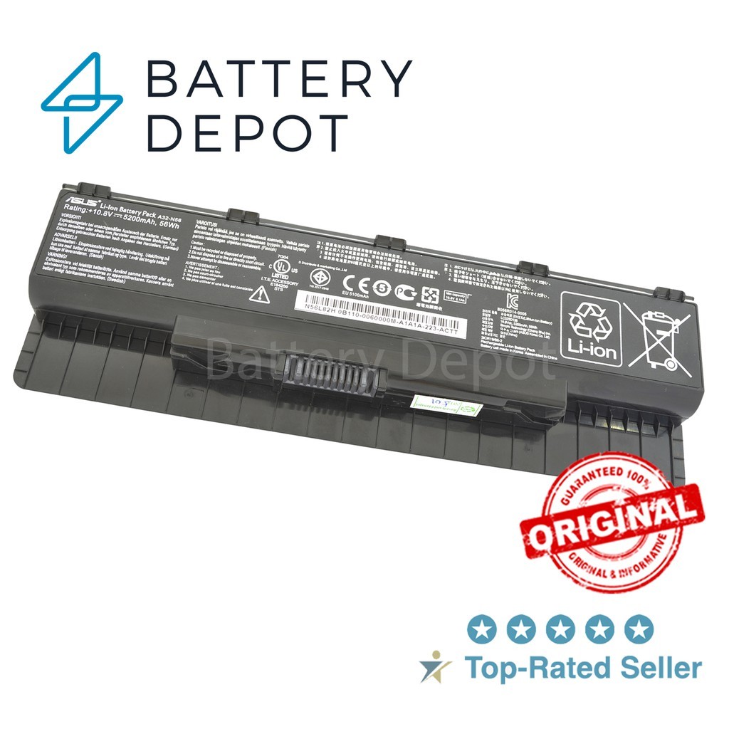 Asus แบตเตอรี่ ของแท้ รุ่น A32-N56 (Asus N46, N46VM, N56, N76 A31-N56, A32-N56, A33-N56) Asus batter