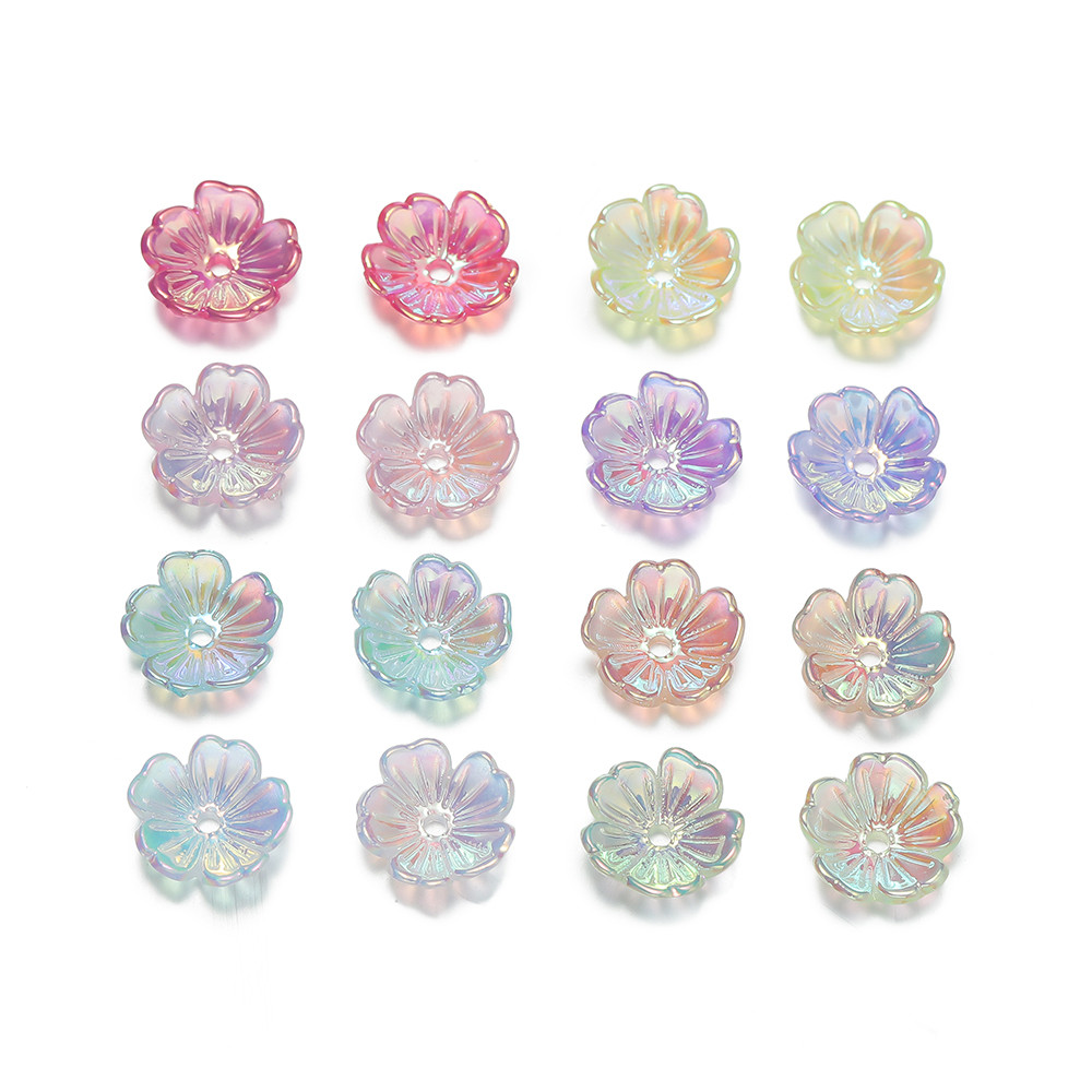 ลูกปัดซากุระ ลูกปอมอคริลิค 11mm ลูกซากุระสีสันสดใส สำหรับทำเครื่องประดับ DIY 10-30 ชิ้น