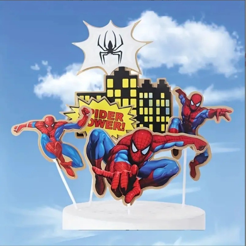 ขั้นสูง Spider Man เค้กชุดตกแต่งวันเกิดเด็ก Spider Man รูปที่ 8
