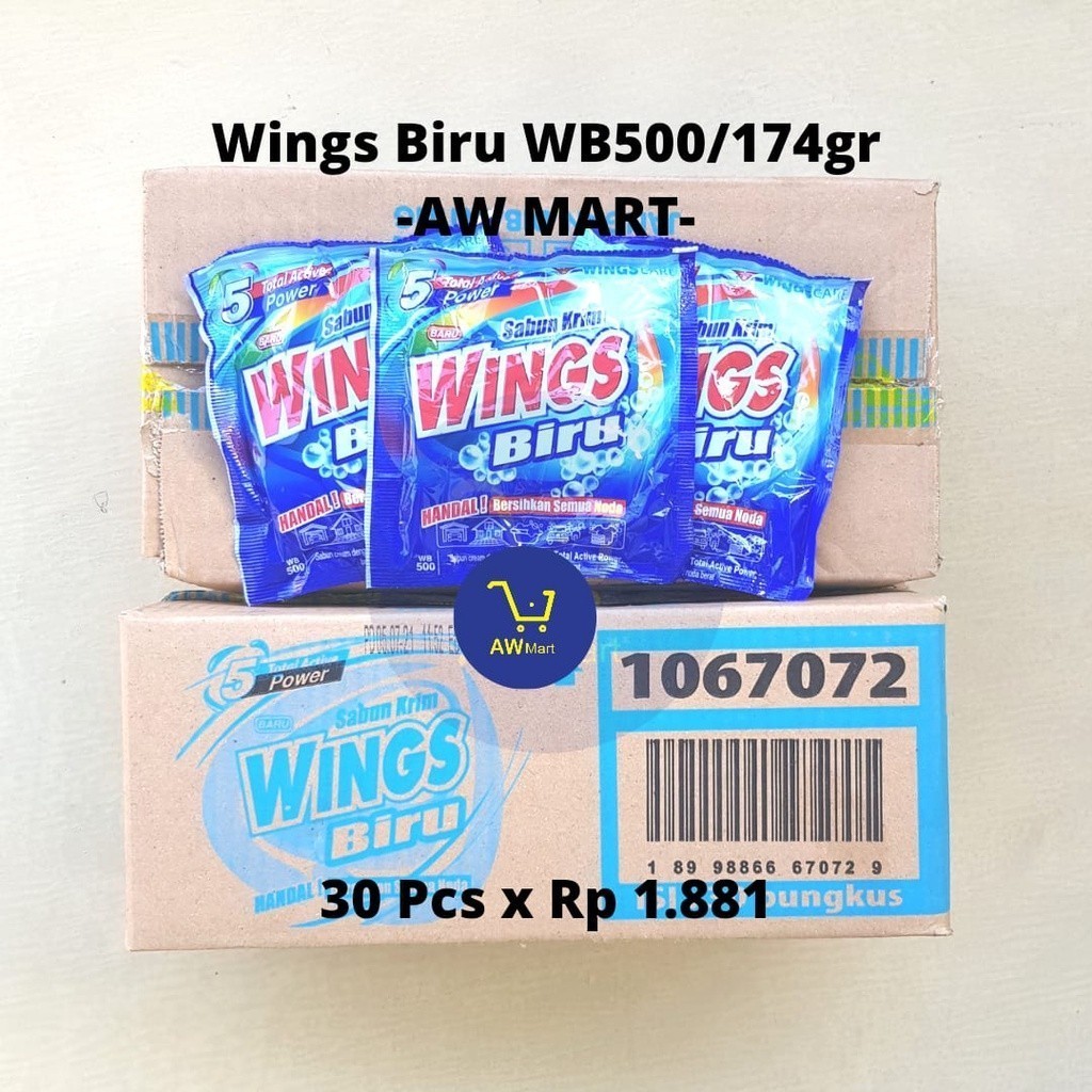 [PER BOX/ 30 ชิ้น] WB500 Wings Blue Soap WB500 (FROM THE FACTORY DIRECT!!)