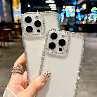 เคสโทรศัพท์ For iPhone 13 11 16 17 pro max Case iPhone 11 15 pro max 14 12 13 pro max เคสโทรศัพท์เพชร เป็นมันวาว ขั้นสูง