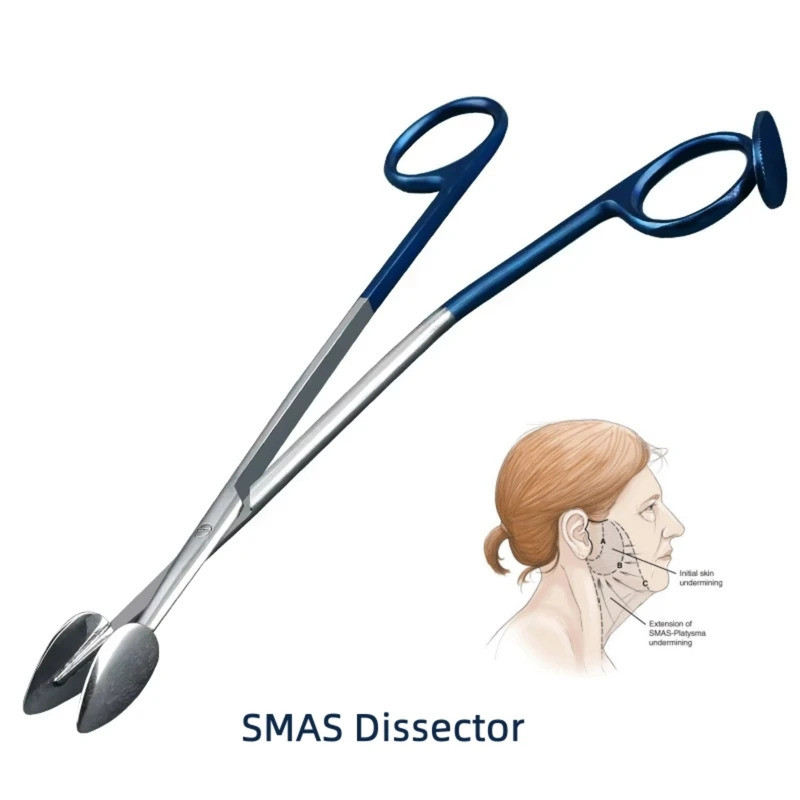 Facial Flap Dissector กรรไกร Face Lift Dissection กรรไกรแทรกกับเคล็ดลับ Super Cut SMAS Dissector