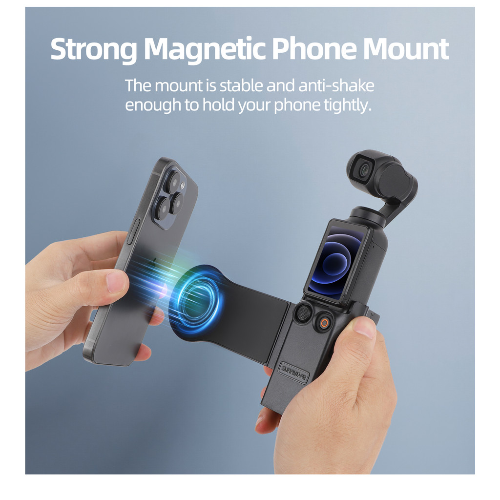 Sunnylife เหมาะสําหรับ DJI Pocket 4/3 Extension สายคล้องมือโทรศัพท์มือถือ Protter Bracket รองเท้าเย็นกรอบป้องกันอุปกรณ์เสริม