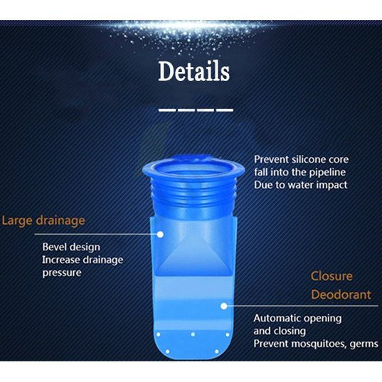[อัพเกรดแกนระงับกลิ่นกาย] ซิลิโคนท่อระบายน้ําชั้นกําจัดกลิ่นห้องน้ําห้องครัวสากลท่อระบายน้ําป้องกันกลิ่นเครื่องมือที่มีประโยชน์(ปรับให้เข้ากับท่อระบายน้ําชั้นรอบ) - รูปที่ 3