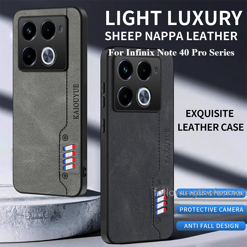 ปลอกสําหรับ Infinix Note 40 Pro + 5G Note40 40Pro Pro + Proplus 4G 5G Luxury Matte Frosted หนังเคสโทรศัพท์ Soft TPU ซิลิโคนกันกระแทกเลนส์กล้องปกหลัง Shell