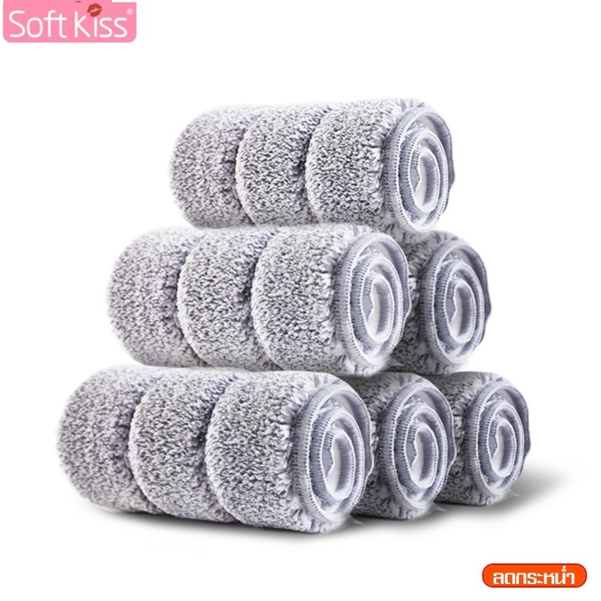 Softkiss ผ้าไมโครไฟเบอร์ อะไหล่ผ้าม๊อบถูพื้น