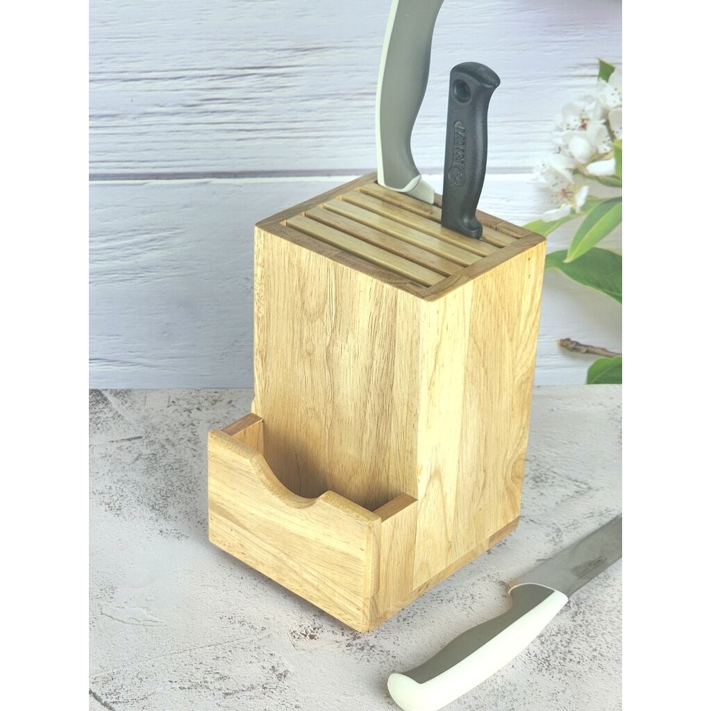 MINIWOOD ที่เก็บมีด ที่เสียบมีด กล่องเสียบมีด ผลิตจากไม้จริง