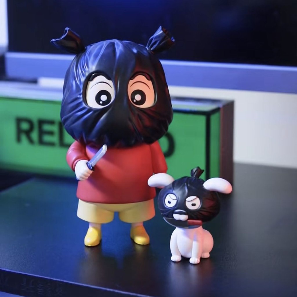 Robbery Crayon Shin-Chan รูป Xiaobai สินค้าตุ๊กตาน่ารักตลกเดสก์ท็อปตกแต่งตุ๊กตาของเล่นของขวัญวันเกิด