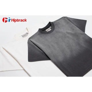 Hiptrack™ ซันเฟด ครอป - เสื้อยืดทรงโอเวอร์ไซส์ ชายสั้น สีเฟด