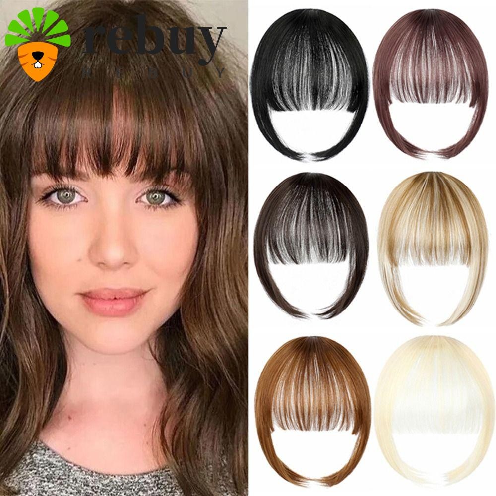 วิกผมหน้าม้า.Blunt Bangs, เพิ่มเติมผมด้านบนสำหรับทรงผม, วิกผมสังเคราะห์สำหรับผู้หญิง