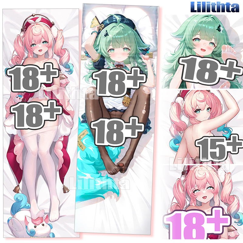 Dakimakura ปลอกหมอน Honkai: Star Rail Hyacine และ Huohuo Honkai Star Rail Body-pillow Cover Custom M