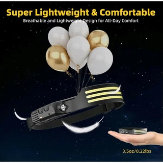ไฟฉายคาดหัว LED COB กันน้ํา ไร้สาย แบบชาร์จUSB สําหรับกลางแจ้ง