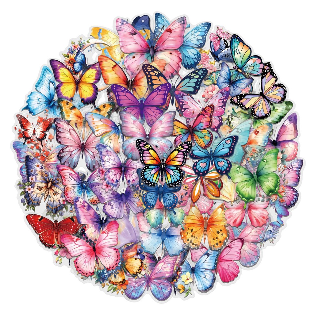 60 ชิ้น สติ๊กเกอร์กันน้ําพลาสติก PET สีสันสดใส (2)