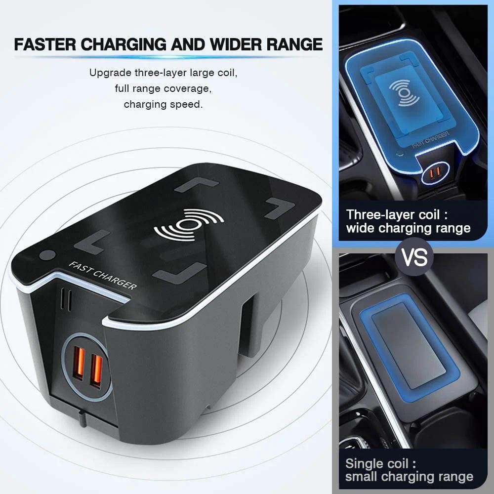 A22E-15W รถสําหรับ Qi Wireless Charger แผ่นชาร์จผู้ถือโทรศัพท์สําหรับ Volvo XC90 S90 XC60 VC60 S60 V