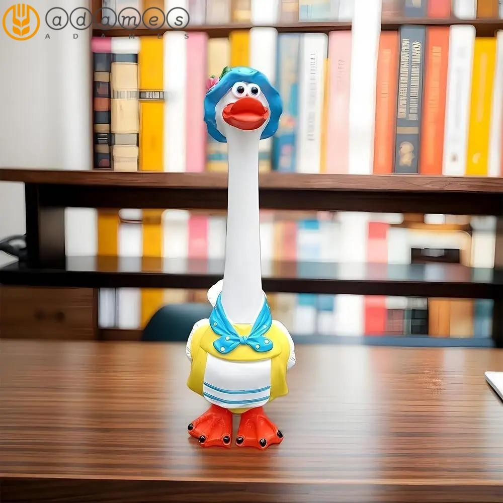 ADAMES สวน Geese ประติมากรรม,เรซิ่นตลก Geese ตุ๊กตา,ภูมิทัศน์ตกแต่ง Handmade น่ารัก Rustic เป็ดประติ