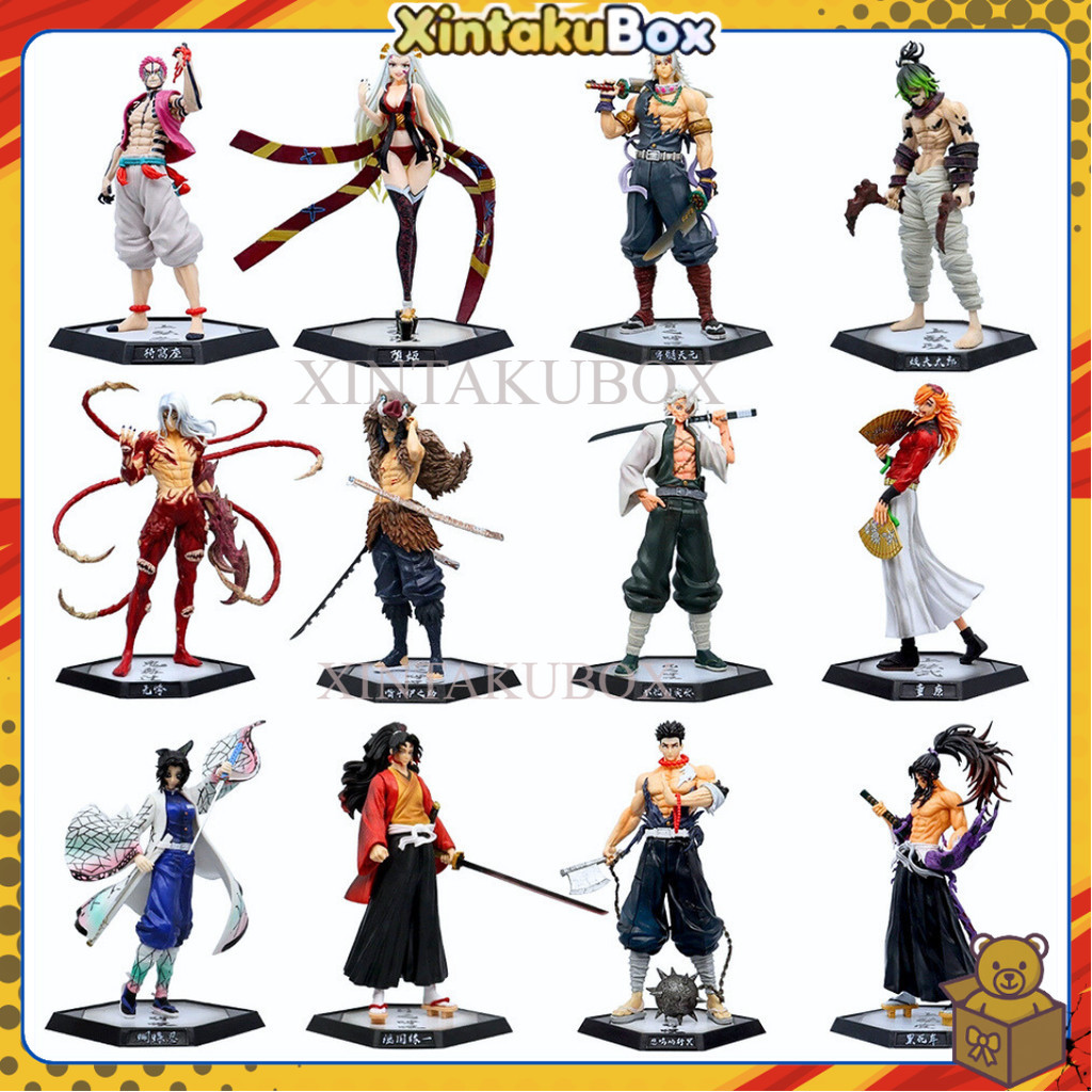 แอ็คชั่นฟิกเกอร์ Demon Slayer Kokushibou, Yoriichi, Gyutaro, Daki & Uzui – จอแสดงผลอนิเมะ Kimetsu no