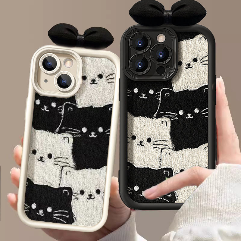 สําหรับ VIVO V50 Lite 5G V40 Y29 Y39 Y100 Y36 Y35 V30 Pro Y17S V29 X200 FE ฝาครอบแมวซิลิโคนน่ารัก 3D