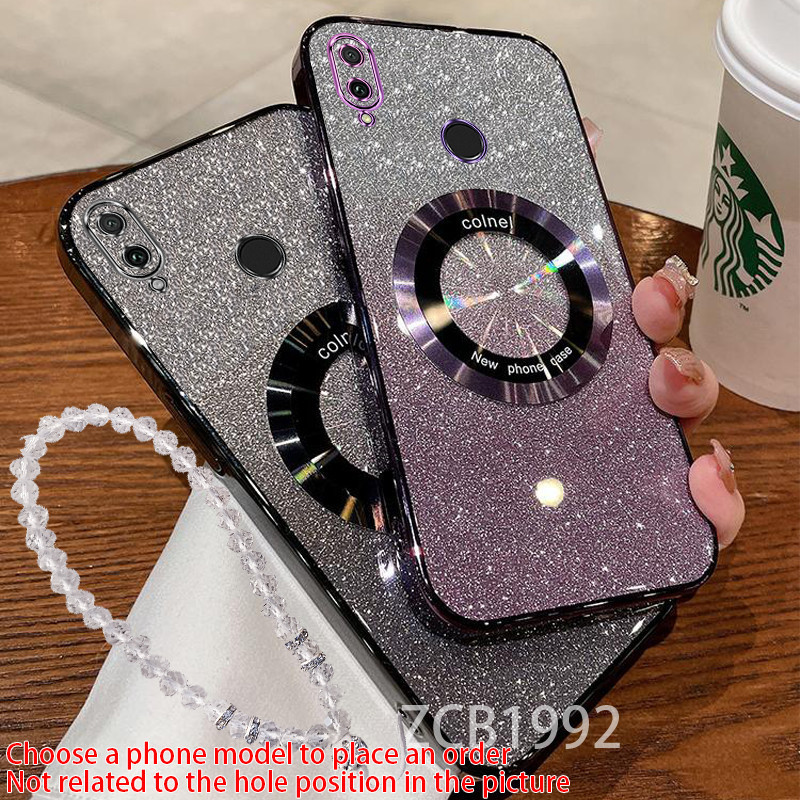 Ultra ThinCasing Huawei Y7 Y9 2019 y7 prime y7 pro 2019 เคสโทรศัพท์ แม่เหล็กดูดชาร์จใหม่แฟลชกระดาษโปร่งใสไฟฟ้า TPU soft case CYMWX04 - รูปที่ 7